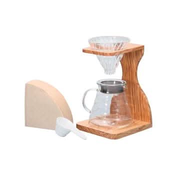 Hario V60 Olive Wood Stand Set Size 02 - Image 3