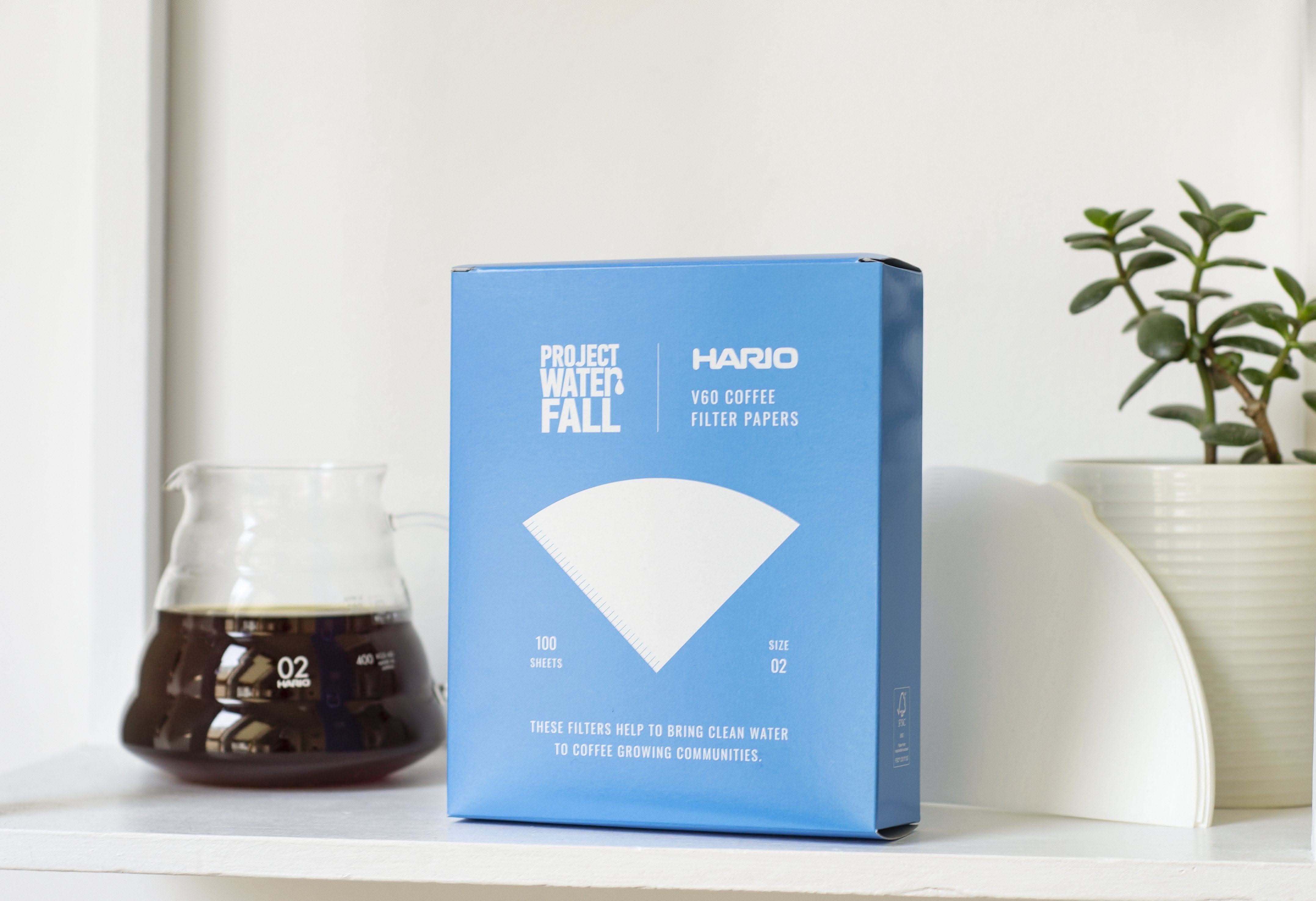 Hario X Project Waterfall V60 Coffee Filter Papers Size 02 (100 pack) - Image 3